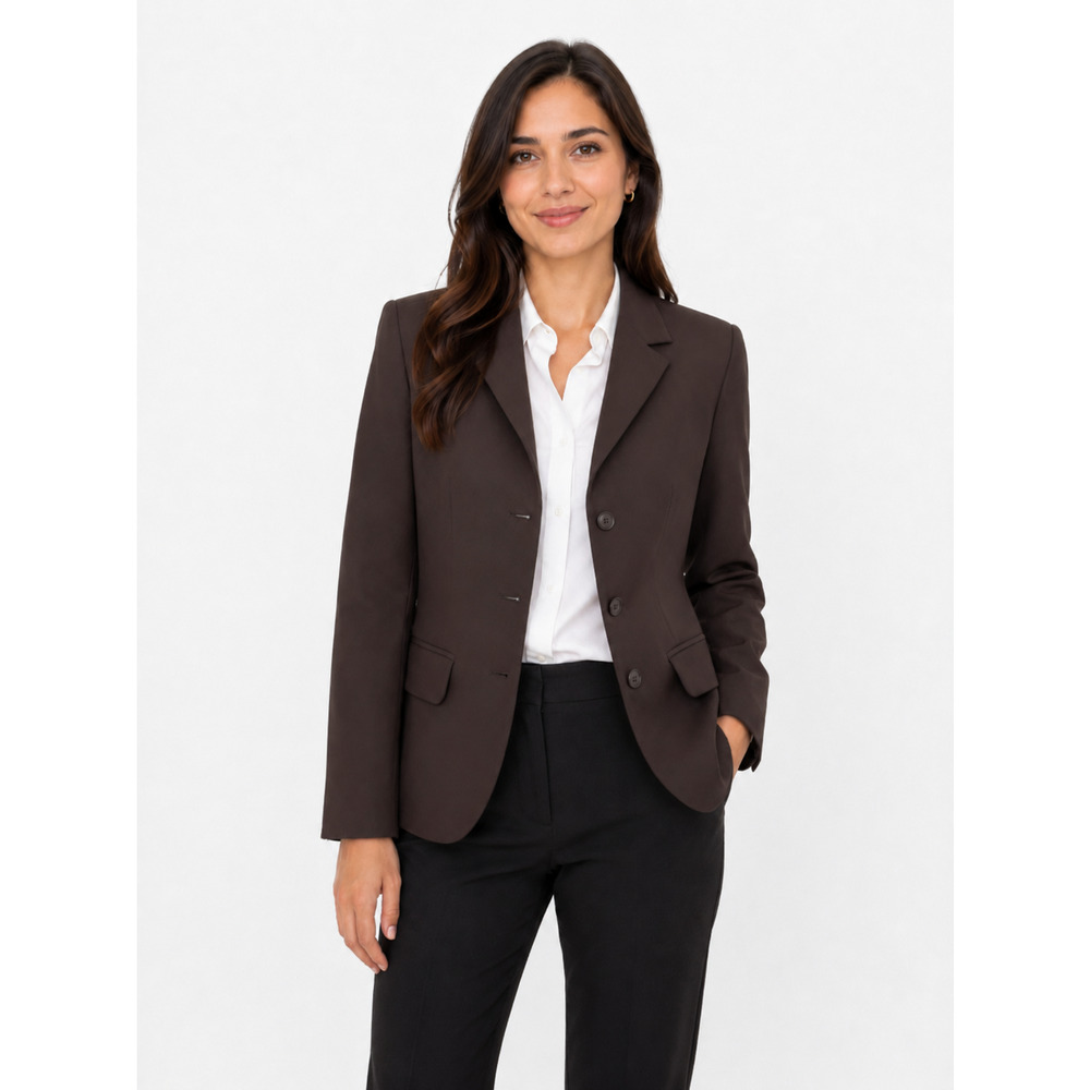 Made In Italy of Benetton Blazer Womens Size S (S) Brown Office Siren Career